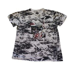 Original Gravity T Shirt Man's Large Graphic Skateboard School Streerwear V Neck